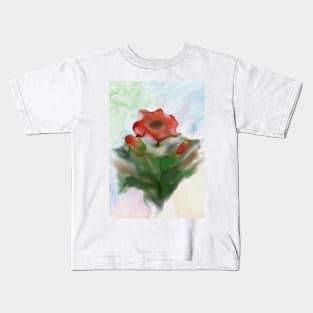 Poppy flower - botanical print Kids T-Shirt